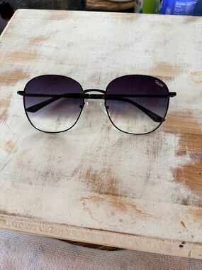 Quay Australia Black Frame with Purple Gradient Lenses Sunglasses